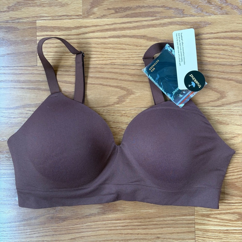 NWT Truekind Brown Supportive Comfort Wireless Shaping Bra‎ Sz Large w/ Extender